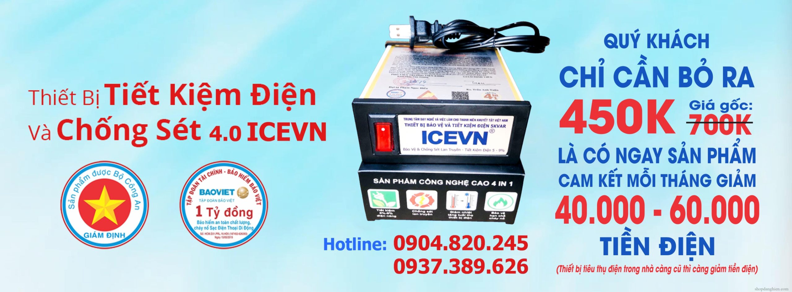 Thiết Bị Tiết Kiệm Điện và Chống sét 4.0